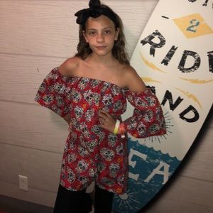 Halloween Skulls in Red